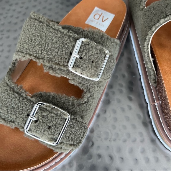 Dolce Vita Laica Fuzzy Buckle Slide Sandal - Picture 4 of 9